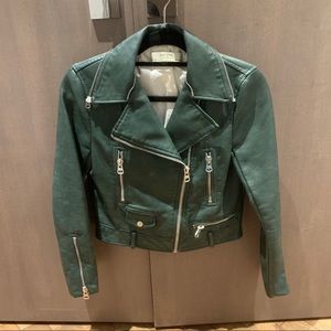 Zara Green Leather Jacket